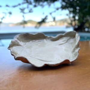 Centro de Mesa com Movimento Fluído Branco