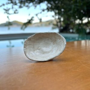 Bowl de Cerâmica com Borda Orgânica Bege e Terracota